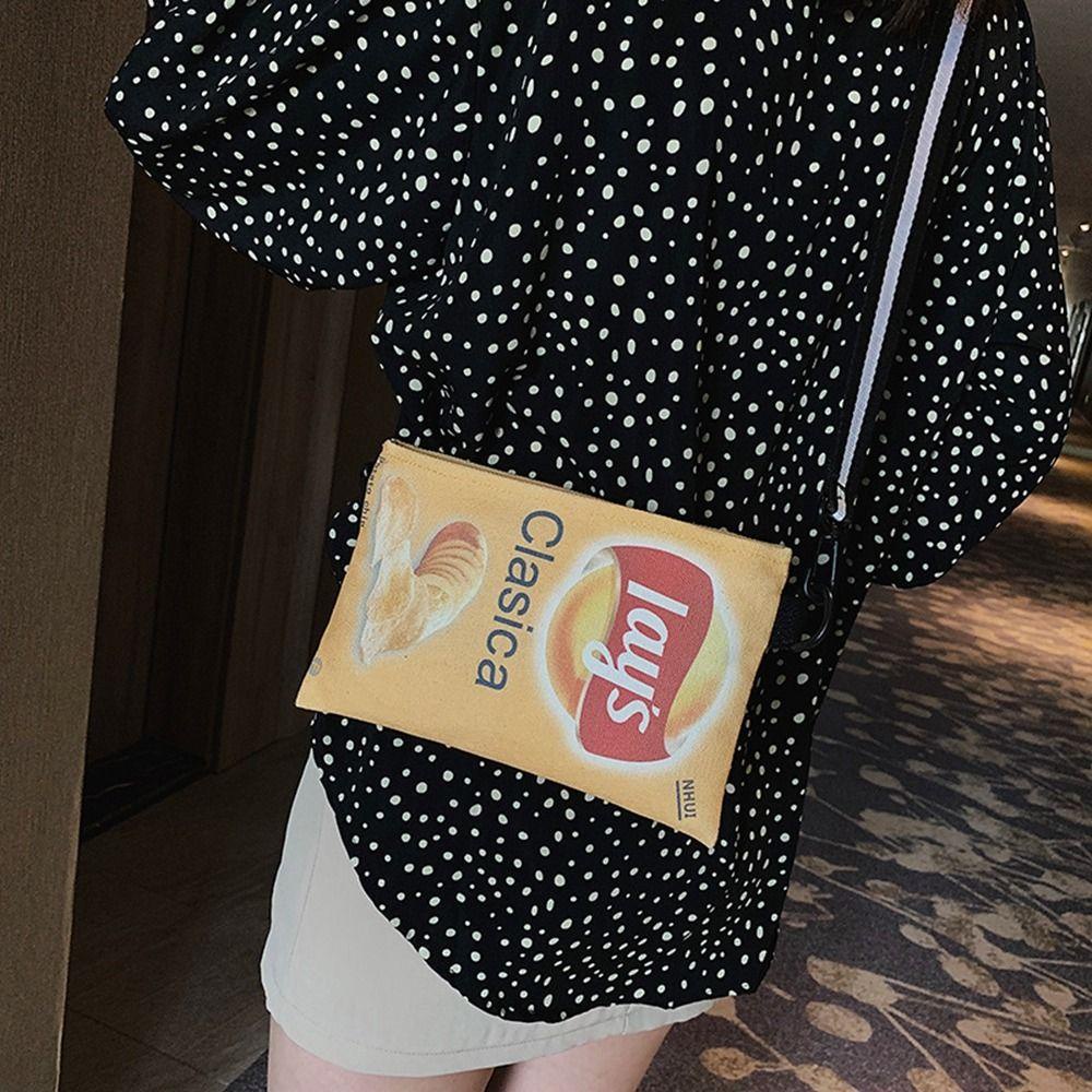 MXGOODS Túi Vải Canvas Vuông Nhỏ Xinh In Họa Tiết Đơn Giản Thời Trang Cho Nữ