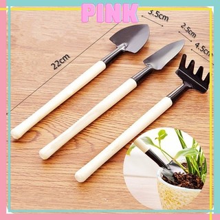 Dụng cụ làm vườn cuốc xẻng làm vườn mini chăm sóc cây pinkwish