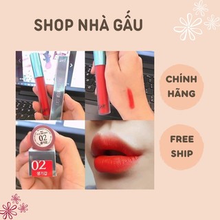 Son bbia màu 02 - đỏ cam son kem lì bbia last velvet lip tint