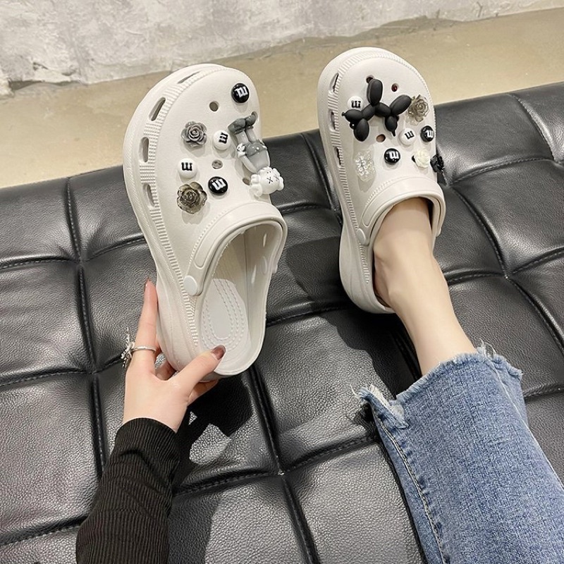 Dép sục croos - dép siêu nhẹ tăng chiều cao thêm 4cm hình dán