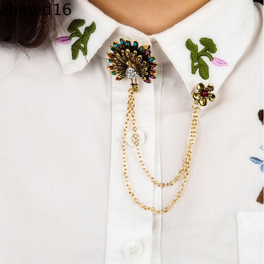 Trâm Cài Áo Hình Bông Hoa Tua Rua Dáng Dài Phong Cách Vintage Thời Trang Dự Tiệc Cưới|Dây Chuyền Sợi Xích Đôi Thời Trang Cá Tính