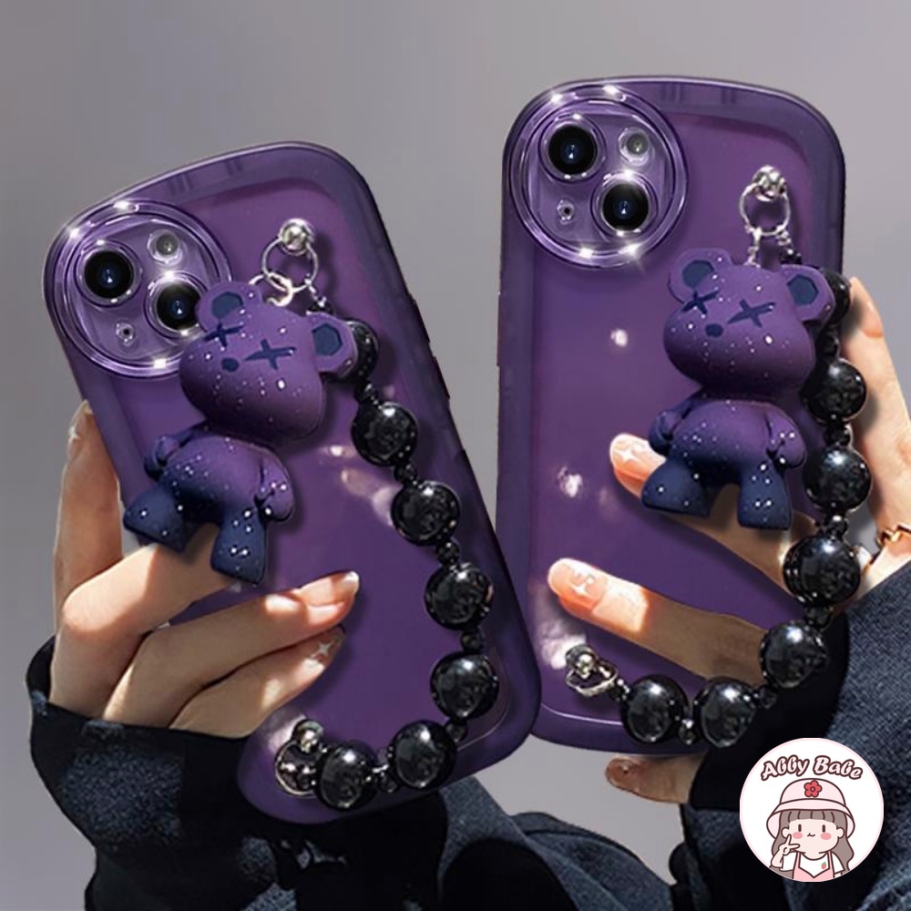 Ốp Điện Thoại TPU Dẻo Màu Gradient Họa Tiết Chú Gấu Dễ Thương Chống Sốc Cho IPhone 14 Pro Max 11 7Plus 13 12 11 Pro Max X XS Max XR