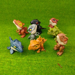 Xây Dựng Xếp Hình Minifigures Khủng Long Triceratops Xám T-Rex Ankylosaurus Dilophosaurus Mini Nhân Vật Đồ Chơi Quà Tặng