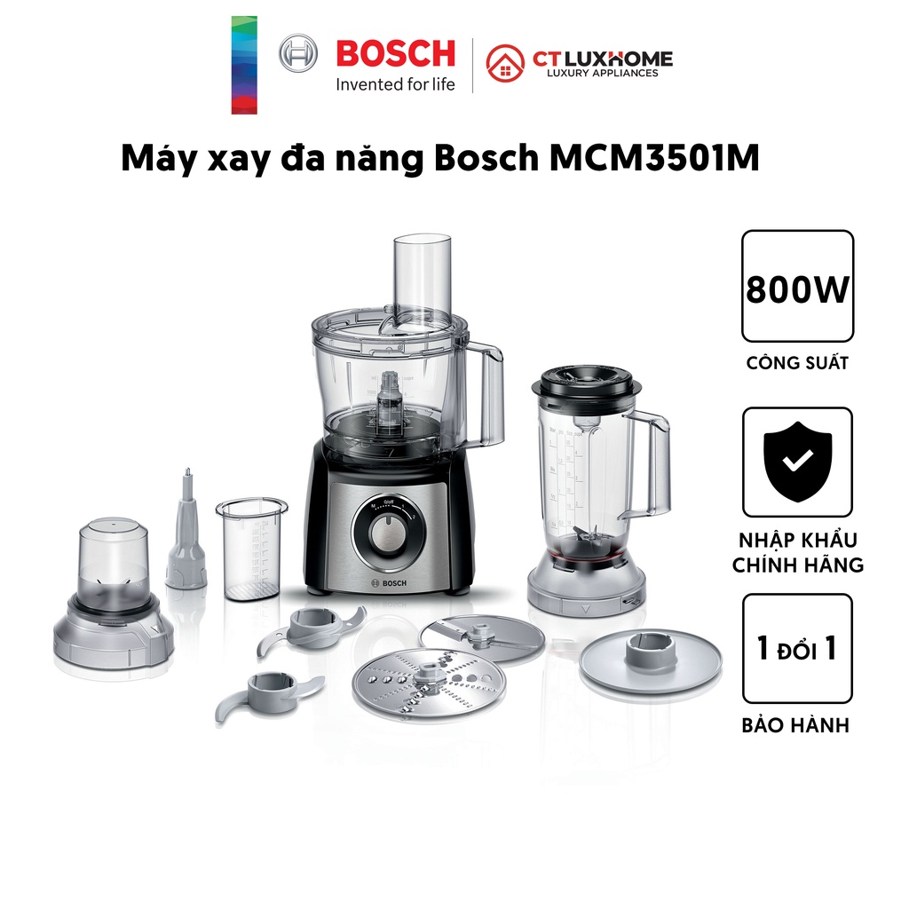 Máy xay đa năng Bosch MCM3501M 800W màu đen
