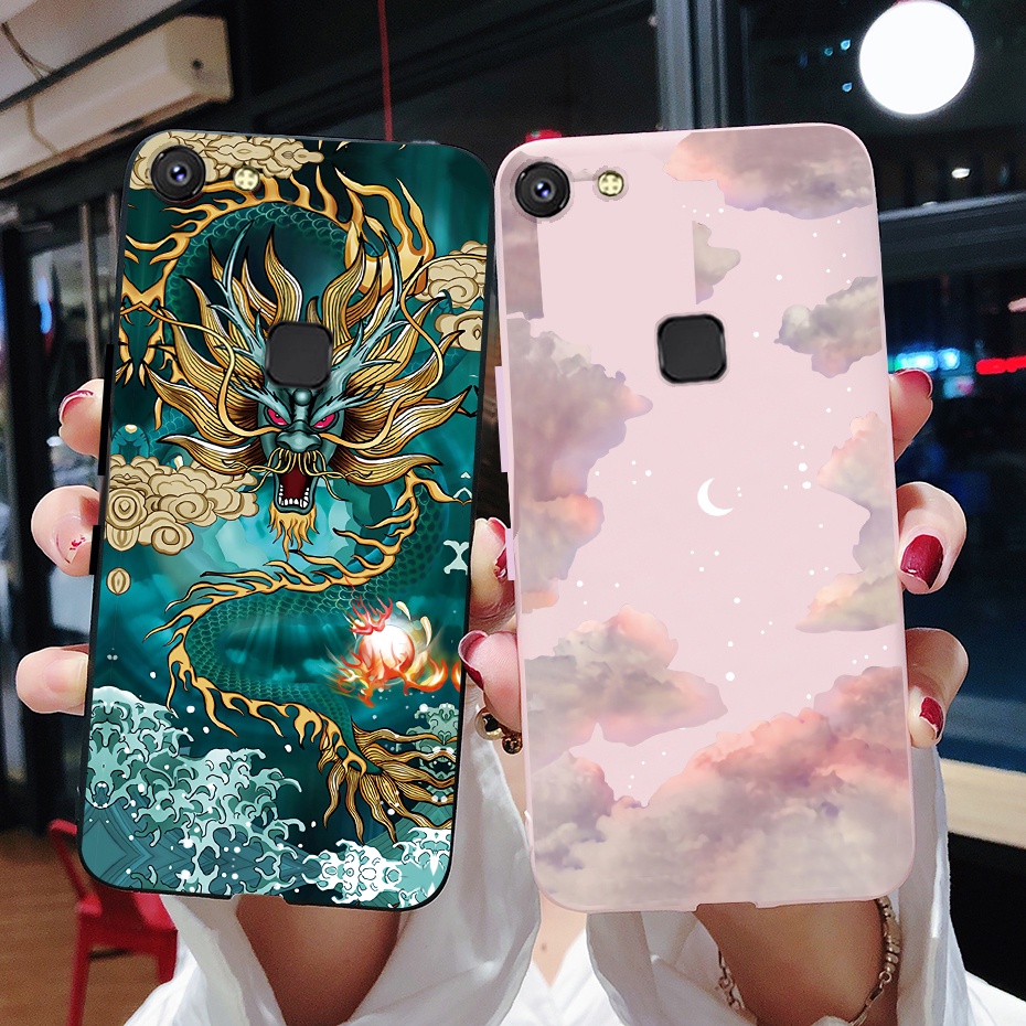 Ốp Điện Thoại Silicon Mềm In Hình Rồng Bảo Vệ Cho VIVO 1718 VIVO V7