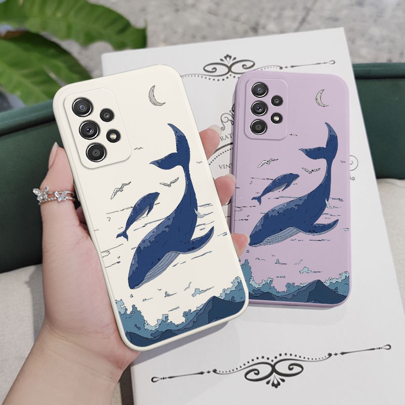 Ốp Điện Thoại Hình Cá Voi Cho Samsung Galaxy A72 A52 A52S A42 A32 4G 5G