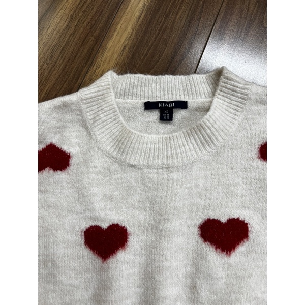 Áo len tim Kiabi - Size XS new k tag