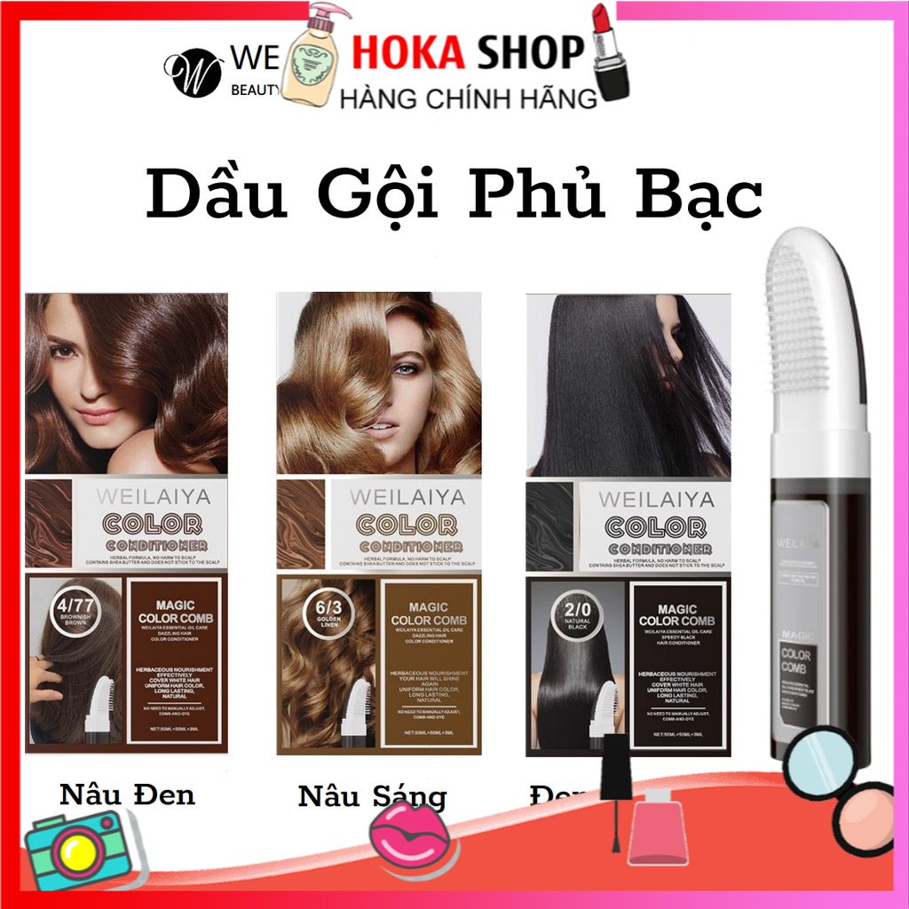 Dầu gội phủ bạc dưỡng tóc Weilaiya Phủ Bạc Nhuộm Tóc Color Conditioner 100ml SG