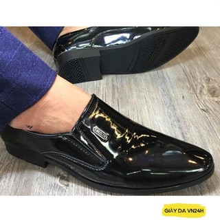 Giầy tây nam hàn quốc giá rẻ sang trọng lịch lãm da trơn mũi nhọn bóng