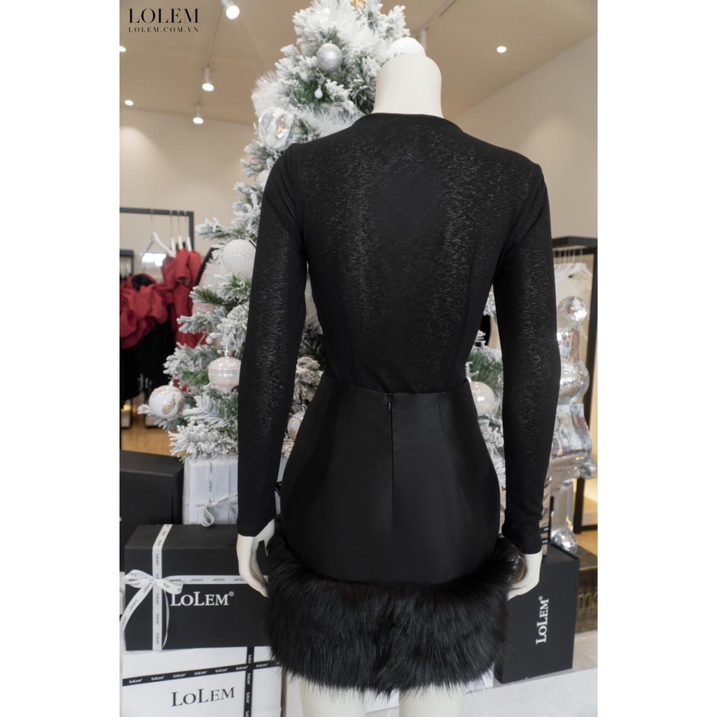 Áo thun tay dài LOLEM AK1328 kiểu xoắn ngực vải cotton nhuyễn co giãn