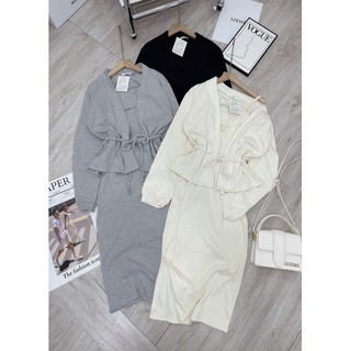 Set Len 2 Món Thắt Eo Dây Kết Siêu Tôn Dáng
