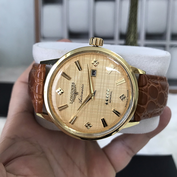 Đồng hồ Nam Longgines 5sao , LG05 Dây da cao cấp, kim chôi Mặt Sapphire chống xước, chống nước thẻ bảo hành 12 tháng