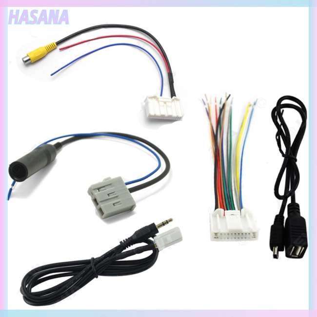 Bộ 5 Dây Cáp Âm Thanh Nổi Cd / Máy Nghe Nhạc Cho Xe Hơi Nissan