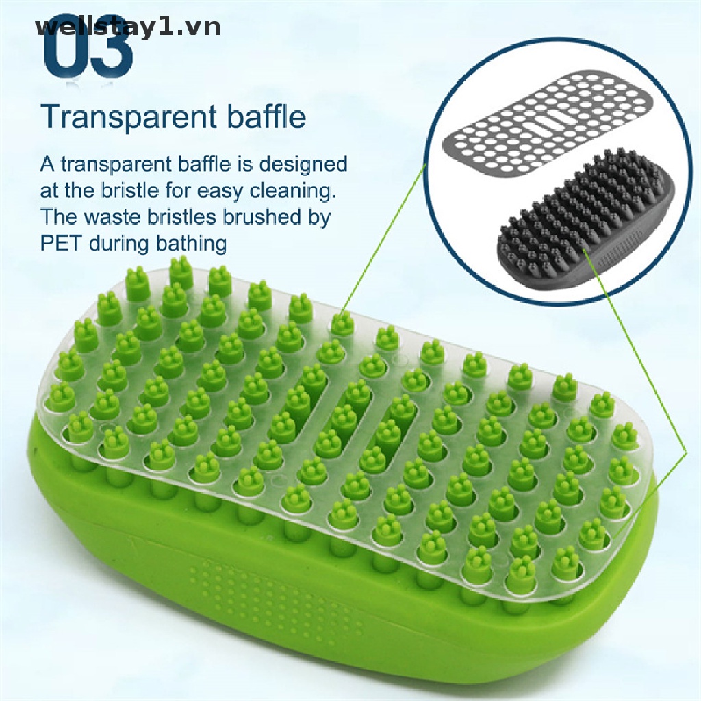 Găng Tay Cao Su Lược Chải Lông Tắm Cho Thú Cưng