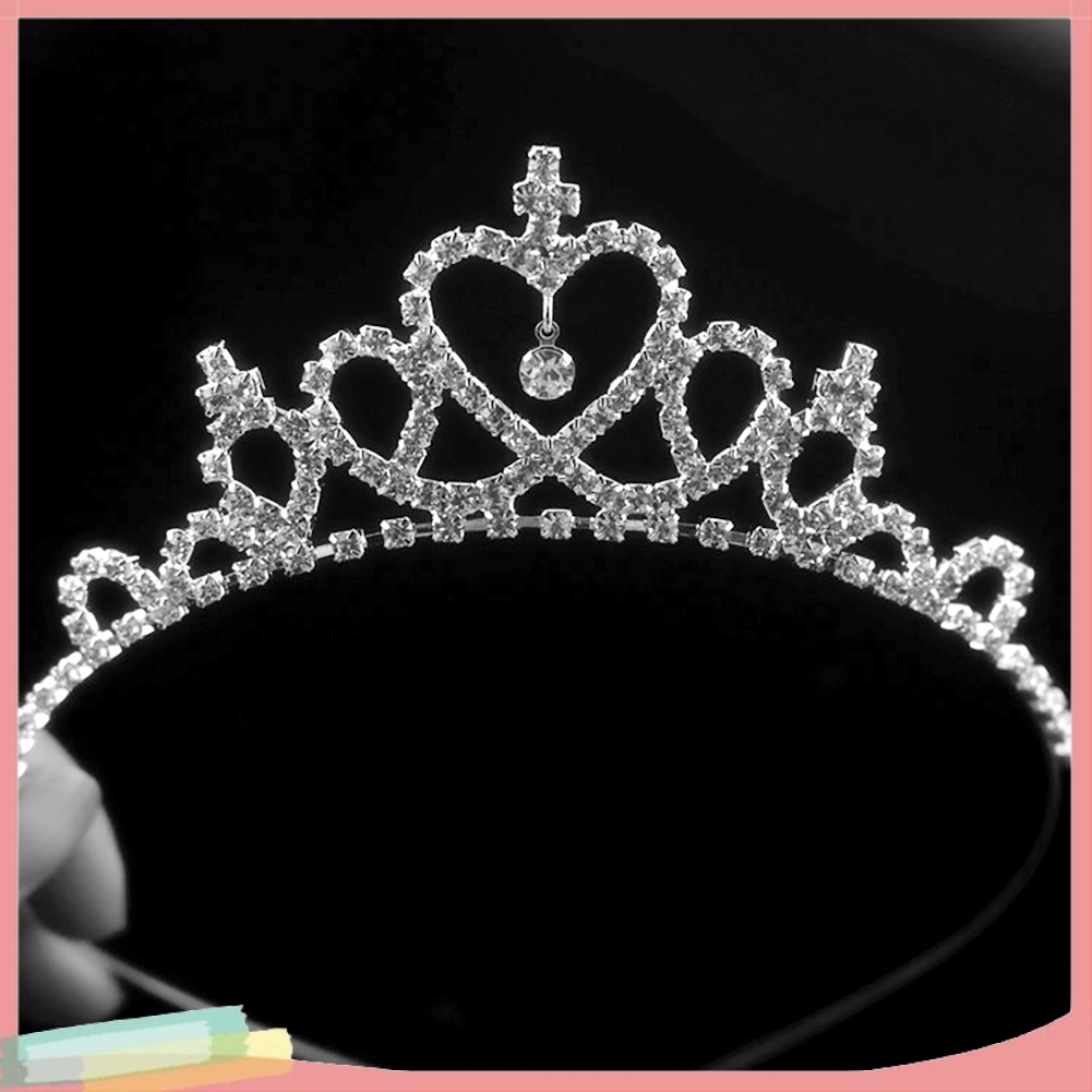 Băng Đô Cài Tóc Hình Vương Miện Đính Đá Xinh Xắn Cho Bé Gái