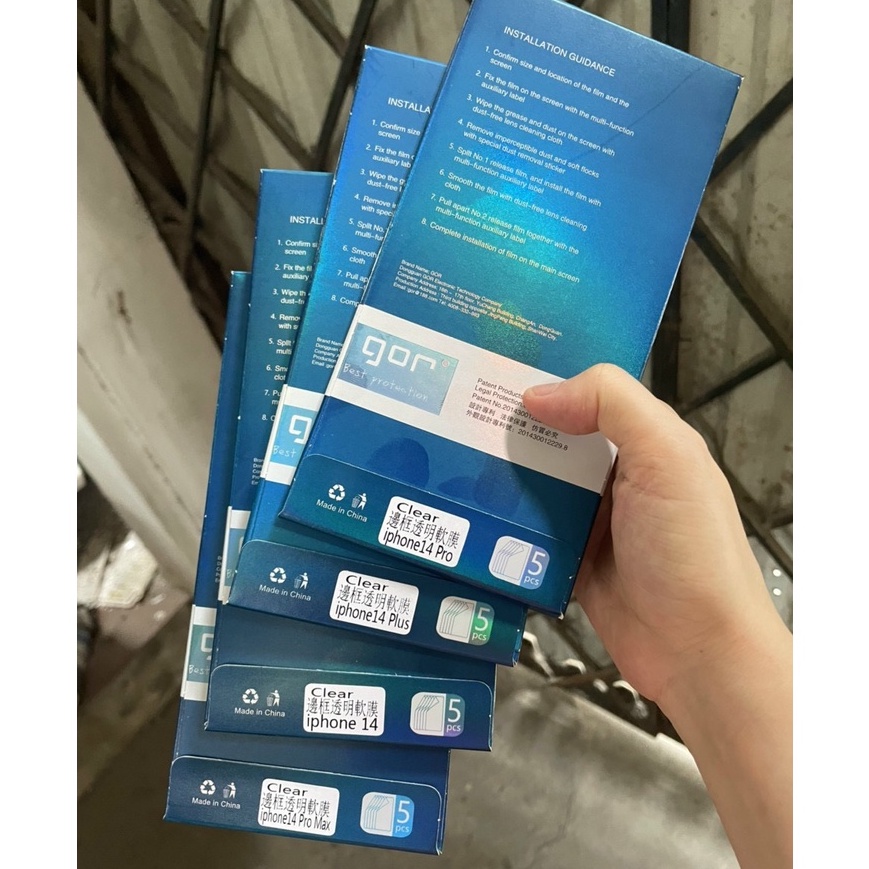 Bộ 5 miếng dán Gor viền máy cho iPhone 15 Pro max, 15, 14  Pro Max, 14 Pro, 14 Plus, 14 bảo vệ tránh trầy xước siêu tốt