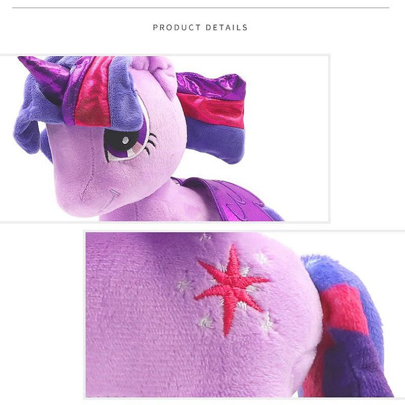 Thú Nhồi Bông Hình Con Ngựa Pony 35cm Màu Hồng
