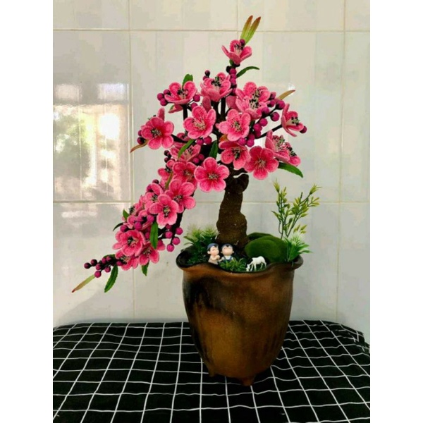 Nụ, Nhụy, Lá Mai, Đào Đất Sét, Phụ Kiện Móc Hoa, Cánh Mai Đào Móc Sẵn