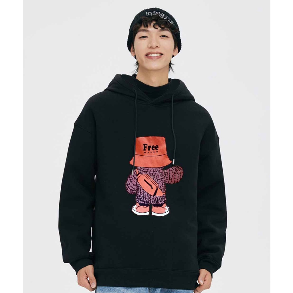 ❤ HÓT ❤ Áo Hoodie Nam nữ nỉ cotton dáng rộng màu trắng đen hồng tím cổ tròn dài tay có nón phong cách Hàn Quốc