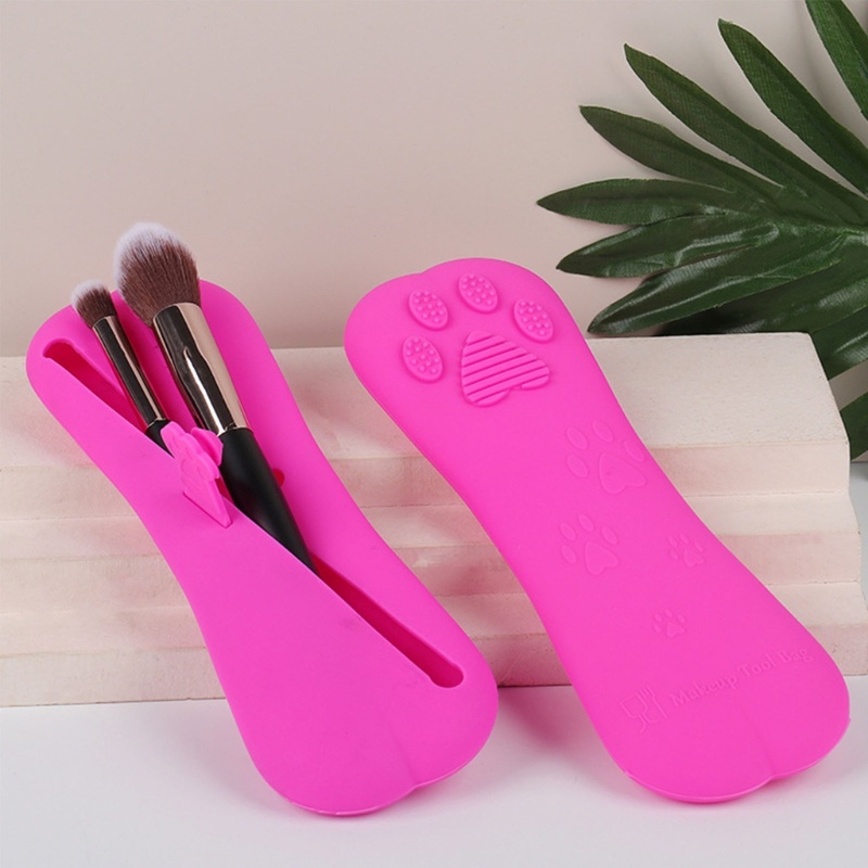 Túi Đựng Cọ Trang Điểm Bằng Silicone Tiện Dụng Cho Nữ