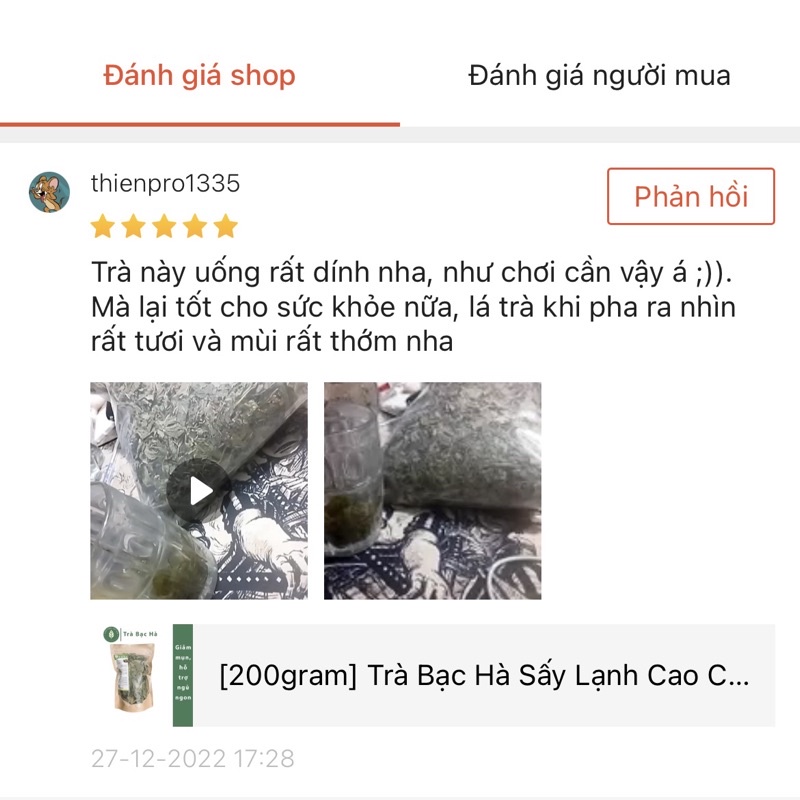 Trà Bạc Hà Sấy Lạnh Cao Cấp Loại 1