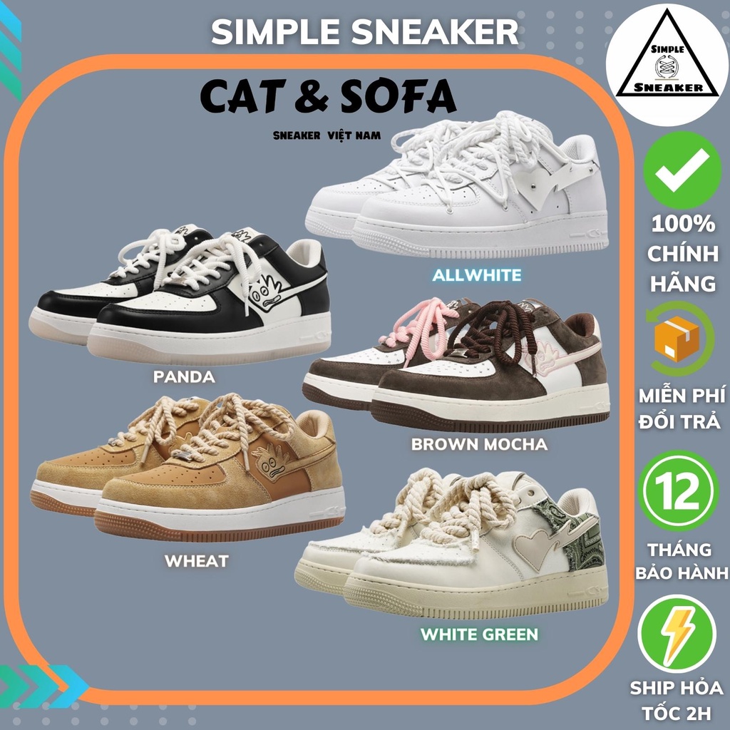Giày Cat & Sofa Chính Hãng 🔴SIMPLE SNEAKER🔴 Giày Sneaker Thể Thao Cat Sofa White Green Niche Phong Cách Trẻ Trung AC219