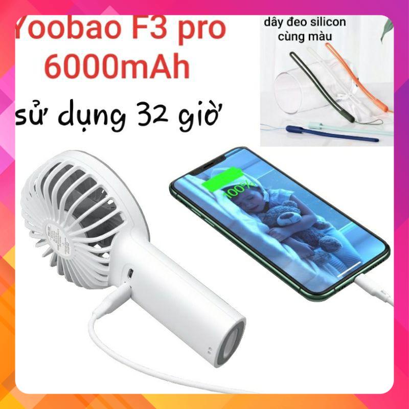 Quạt cầm tay Yoobao F3 Pro , kiêm sạc dự phòng