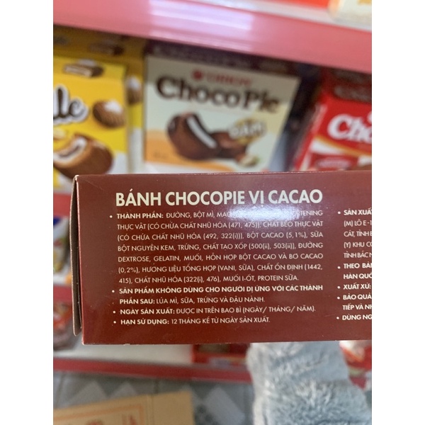 Bánh Chocopie vị cacao hộp 12 gói 360g