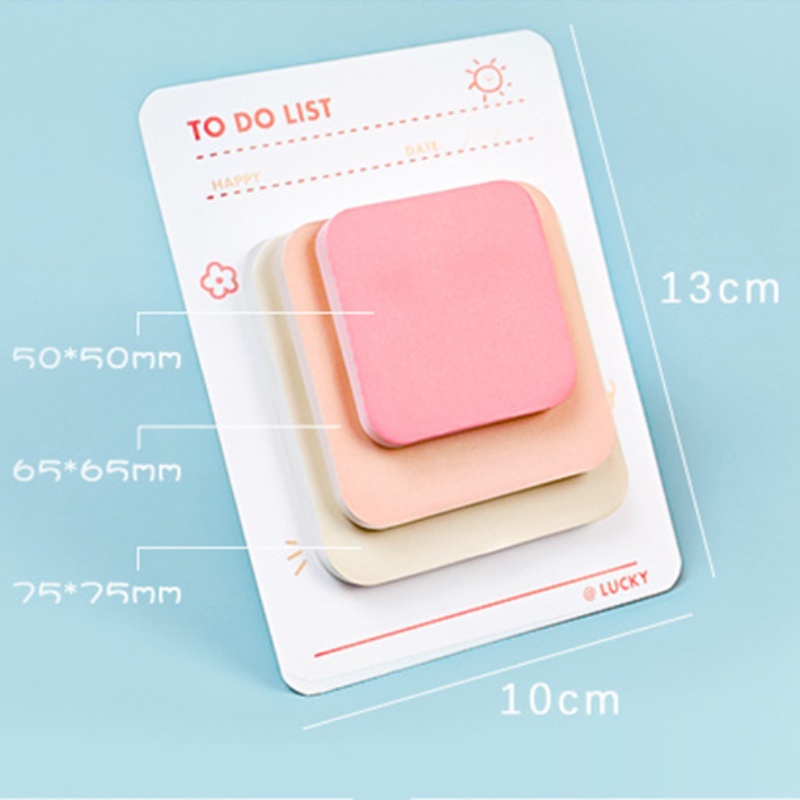 Set 90 Giấy Ghi Chú Màu Sắc Đơn Giản