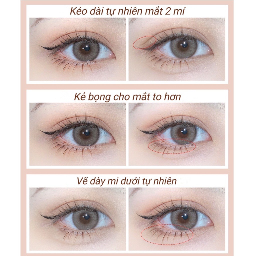 Bút kẻ bọng mắt GOGO TALES nét mảnh dễ kẻ chống nước lâu trôi nét mảnh chống nước lâu trôi GT309 GOGO93