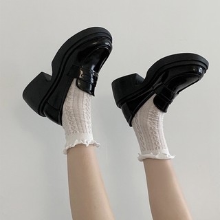 Giày lười o53 đế cao 7cm phong cách retro