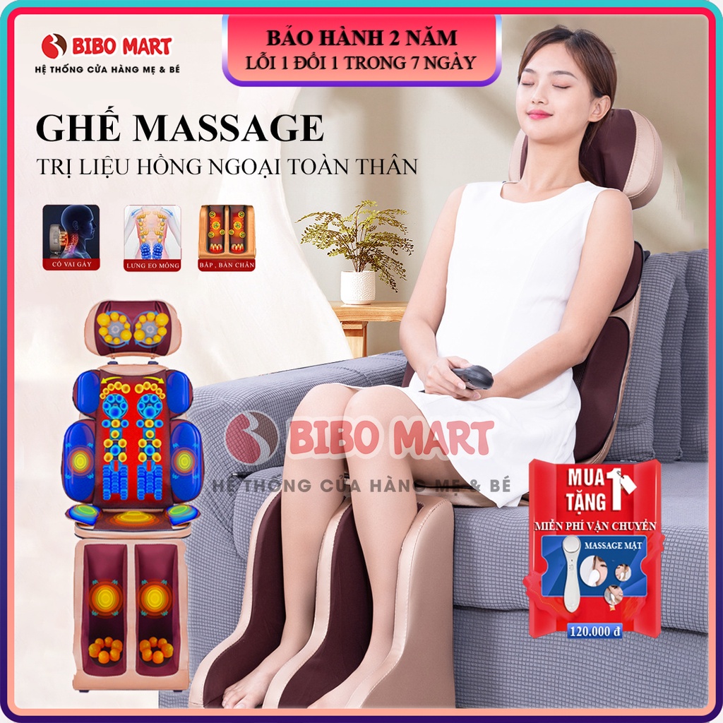 Ghế massage hồng ngoại trị liệu thiết kế hiện đại, dạng ghế ngồi cao cấp chế độ massage thông minh massage toàn thân