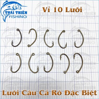 Lưỡi Câu Cá Rô Đặc Biệt Thép Đen Làm Thủ Công – Vỉ 10 Cái Sắc Bén