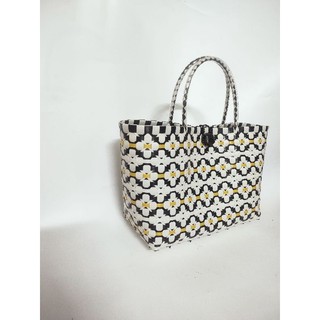 Giỏ xách đan tay hoa mai size vừa 27cm, giỏ hanmade, túi xách