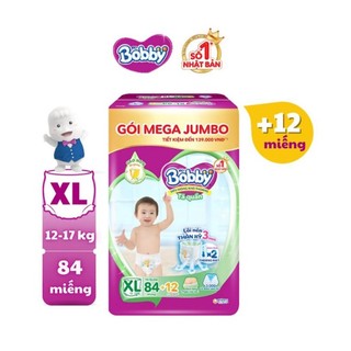 Tã quần Bobby Mega Jumbo M112, L96, XL84, XXL76 Gạo non. M120, L104, XL92, XXL84 Lõi nén thần kì 3mm