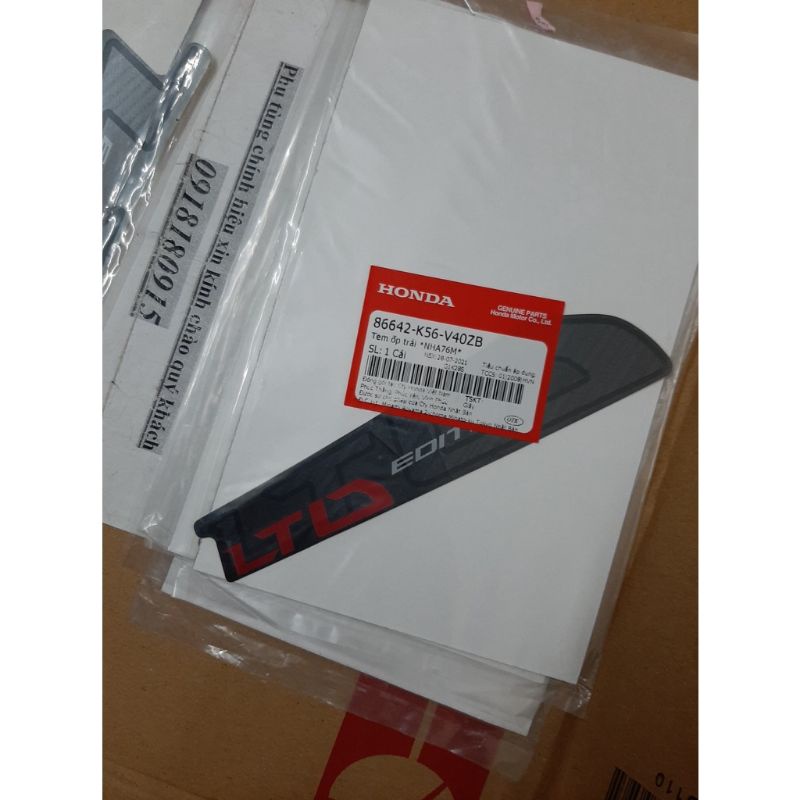 Tem ốp phải trái tem Winner tem Edition ltd Winner Honda