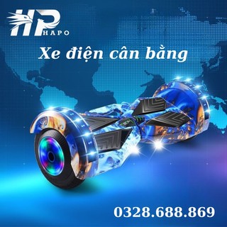 Xe điện cân bằng 2 bánh Hapo, Xe điện cân bằng cao cấp nghe nhạc kết nối loa Bluetooth thiết kế an toàn cho bé.