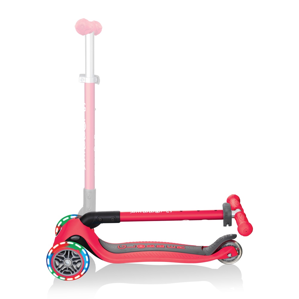 Xe Trượt Scooter 3 Bánh Gấp Gọn Có Bánh Xe Phát Sáng Globber Primo Cho Trẻ Em Từ 3 Đến 6 Tuổi - Đỏ