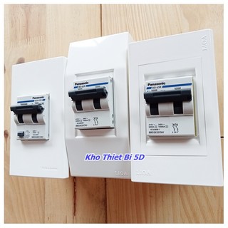 Combo aptomat chống giật 2p 40a - 63a panasonic với mặt, đế, hộp nổi