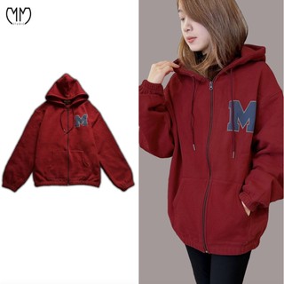 Áo hoodie zip mstudio nỉ bông cao cấp logo m