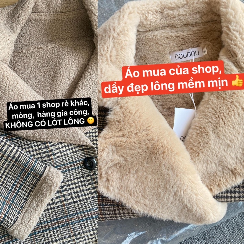 Áo khoác nữ dạ kẻ caro lót lông cao cấp siêu dày siêu ấm HÀNG CHUẨN CAO CẤP LOẠI 1 Hot 2023