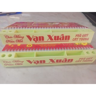 Lịch để bàn Vạn xuân đế nhựa lò xo trên 2023 - Phú quý cát tường