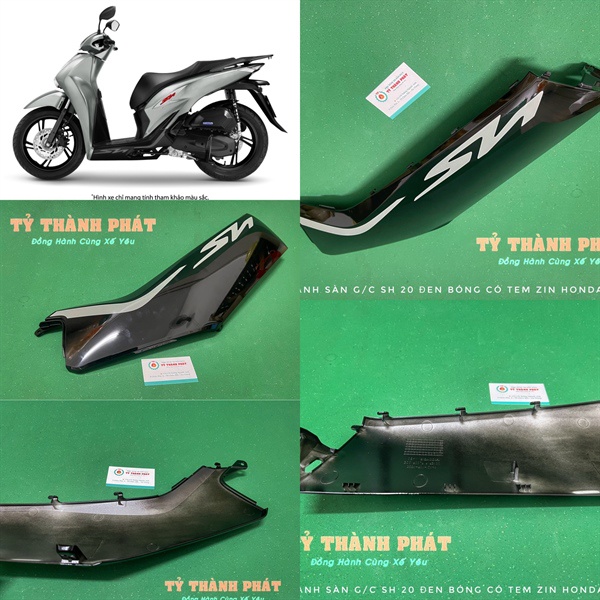 Ốp cạnh sàn gác chân SH 2021 Đen Bóng có tem Phải