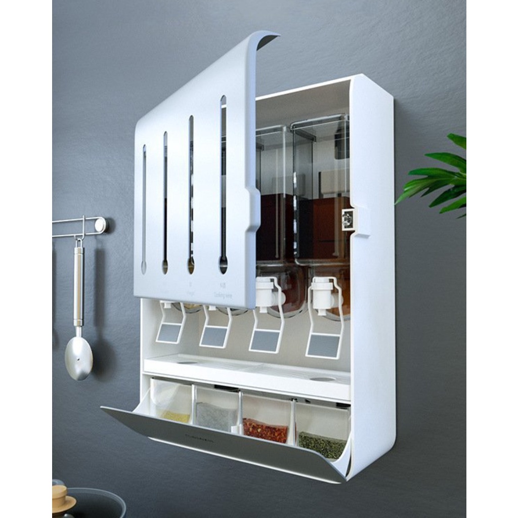 Tủ Đựng Gia Vị Treo Tường Tiện Lợi Tặng Kèm 4 Miếng Dán Chịu Lực Cao
