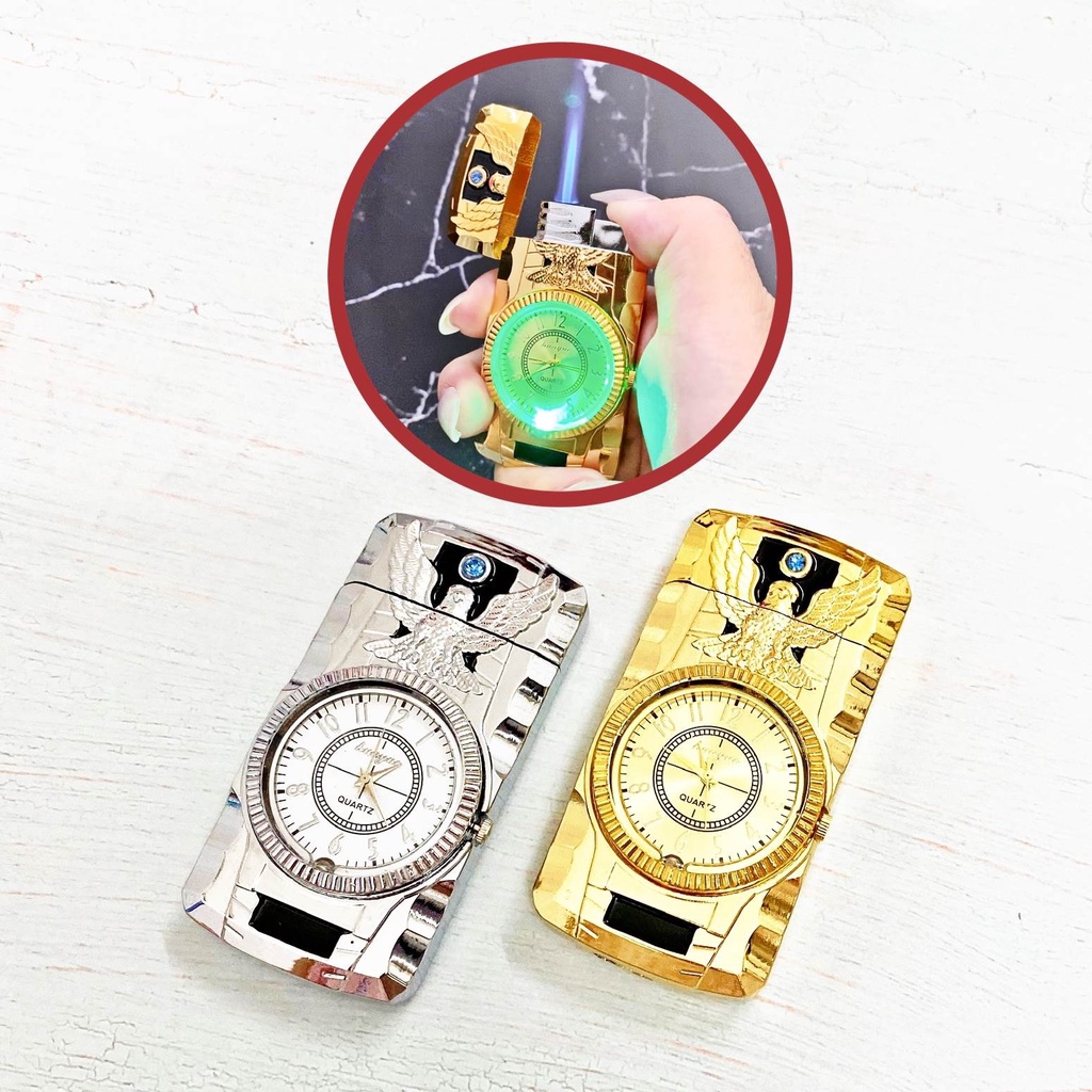 QUÀ TẶNG - 𝐇𝐨̣̂𝐩 𝐐𝐮𝐞̣𝐭 𝐁𝐚̣̂𝐭 𝐋𝐮̛̉𝐚 khè đồng hồ 2in1 hình đại bàng có đèn Led siêu đẹp - FREESHIP