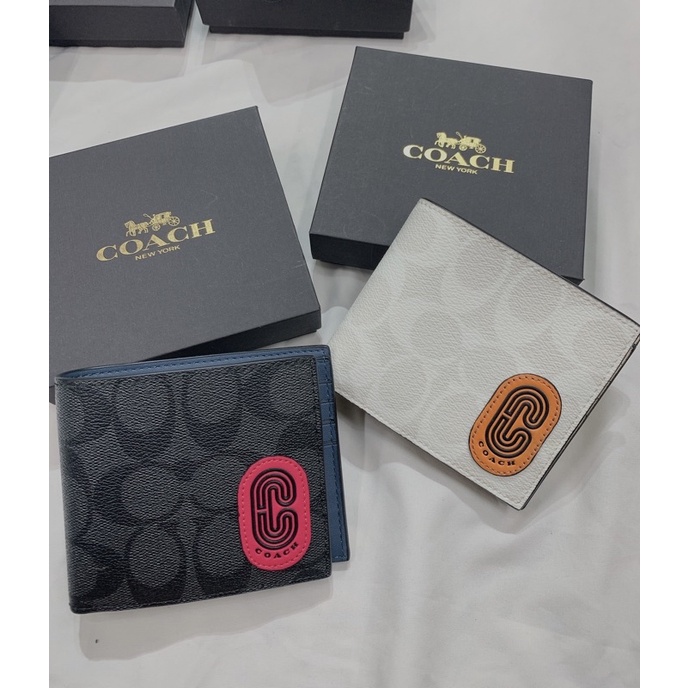 VÍ NGẮN COACH DA THẬT - VÍ MINI ĐỰNG THẺ CARD - MUA 1 ĐƯỢC 2