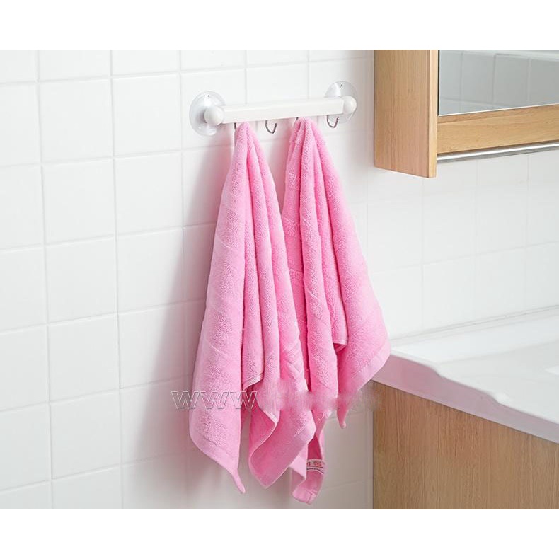 Thanh treo hút chân không có 4 móc treo Yamada Nhật Bản dài 27cm nhựa PP bền, chịu nhiệt tốt