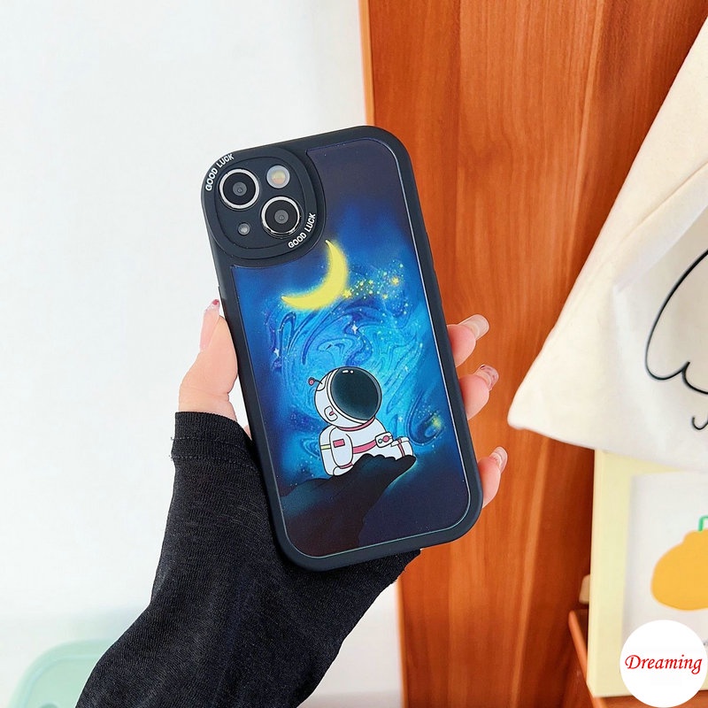 Ốp Điện Thoại Mềm In Hình Phi Hành Gia Cho iphone 15 14 13 12 11 pro x xr xs max se 2020 6 6s 7 8 plus