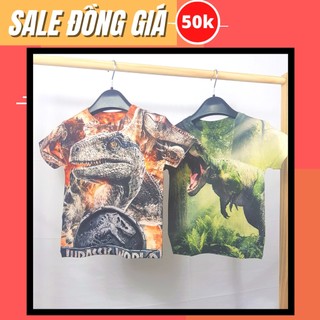 Áo thun 3D khủng long bé trai cá tính