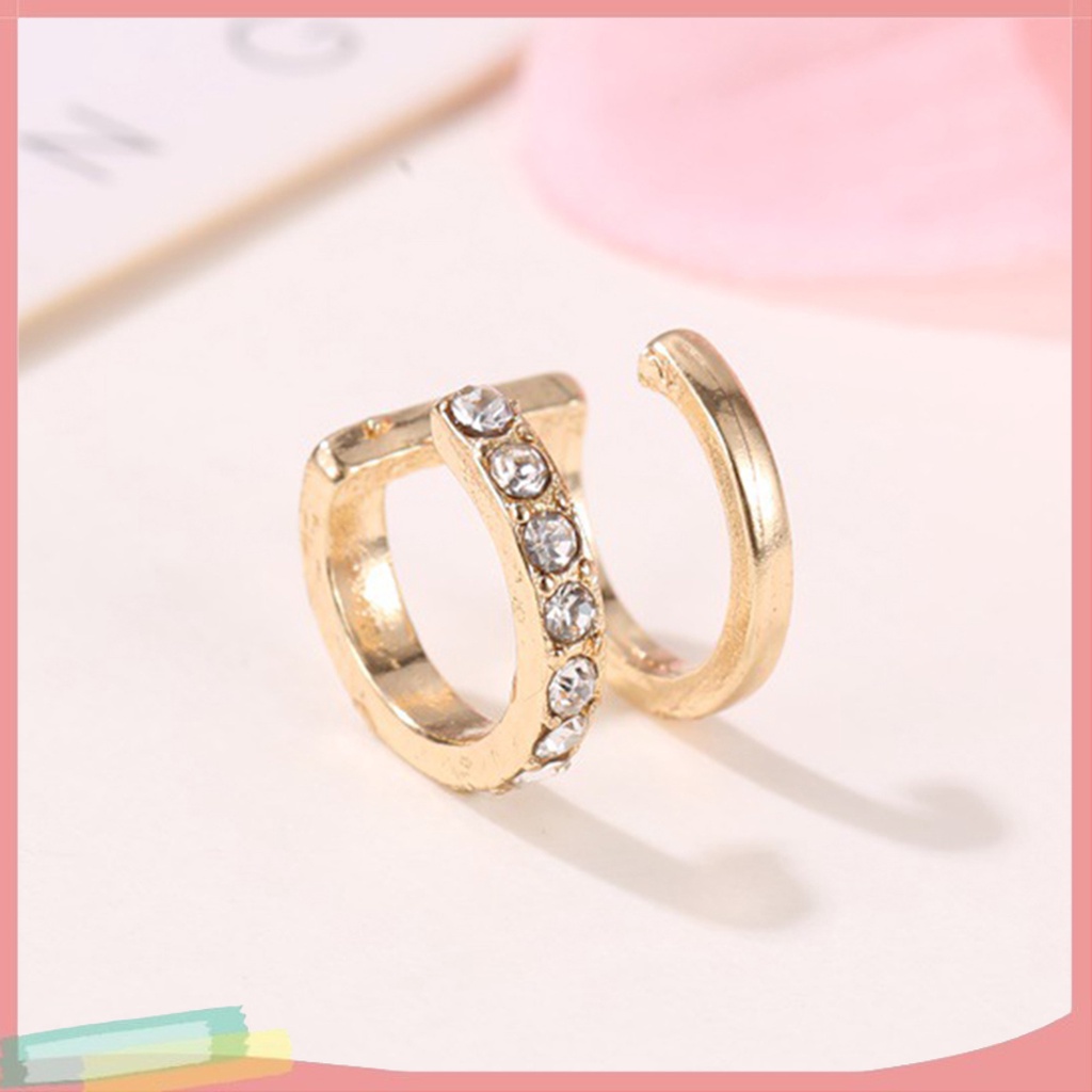 Khuyên đeo vành tai đính đá giả thời trang xinh xắn cho nữ